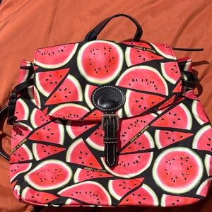 Dooney & Bourke Red and Black Watermelon Backpack